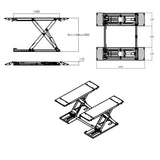 New Mid Rise 3500kg Scissor Car Lift